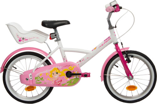 Btwin Liloo Princess Kids' 16-Inch Bike - White/Pink 2017 First Bike bike