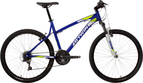 Btwin Rockrider 340 Mountain Bike - Blue/Yellow 2017 Trail (all-mountain) bike