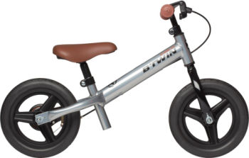 Btwin Run Ride Cruiser Kids' 10-Inch Balance Bike - Silver